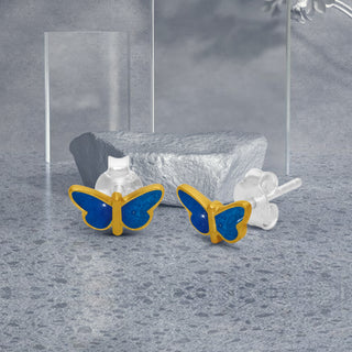 Kids Enamel Butterfly Stud Earrings By Harshita Jewellery