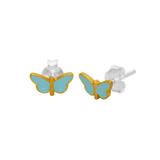 Kids Enamel Butterfly Stud Earrings By Harshita Jewellery