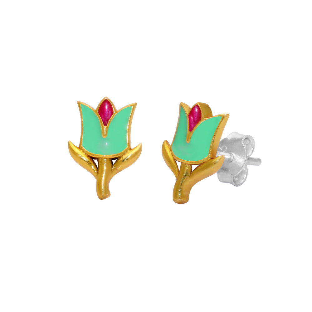 Kids Enamel Cosmic Star Stud Earrings By Harshita Jewellery