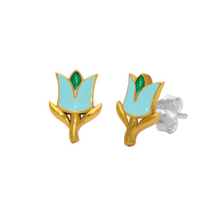 Kids Enamel Cosmic Star Stud Earrings By Harshita Jewellery