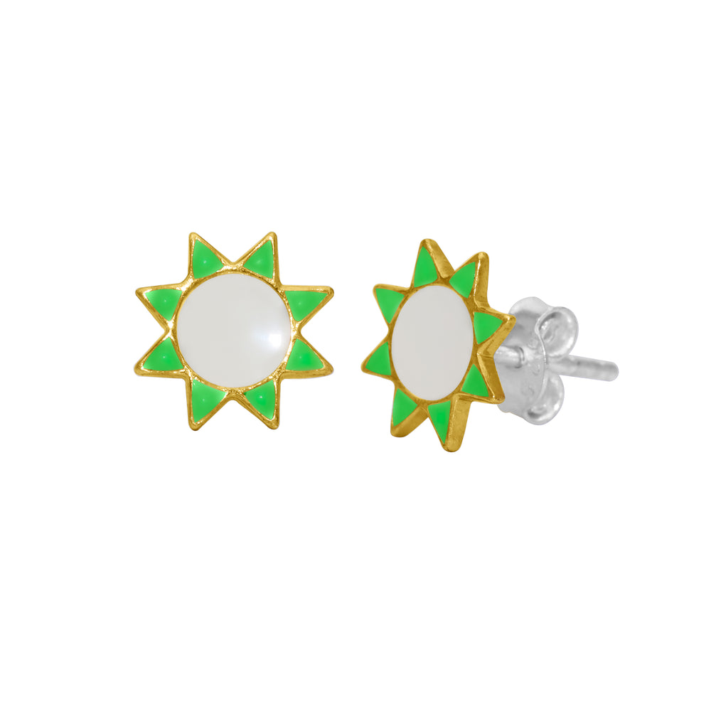 Kids Enamel Cosmic Star Stud Earrings By Harshita Jewellery