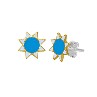 Kids Enamel Cosmic Star Stud Earrings By Harshita Jewellery