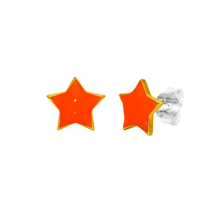 Kids Enamel Star Stud Earrings By Harshita Jewellery