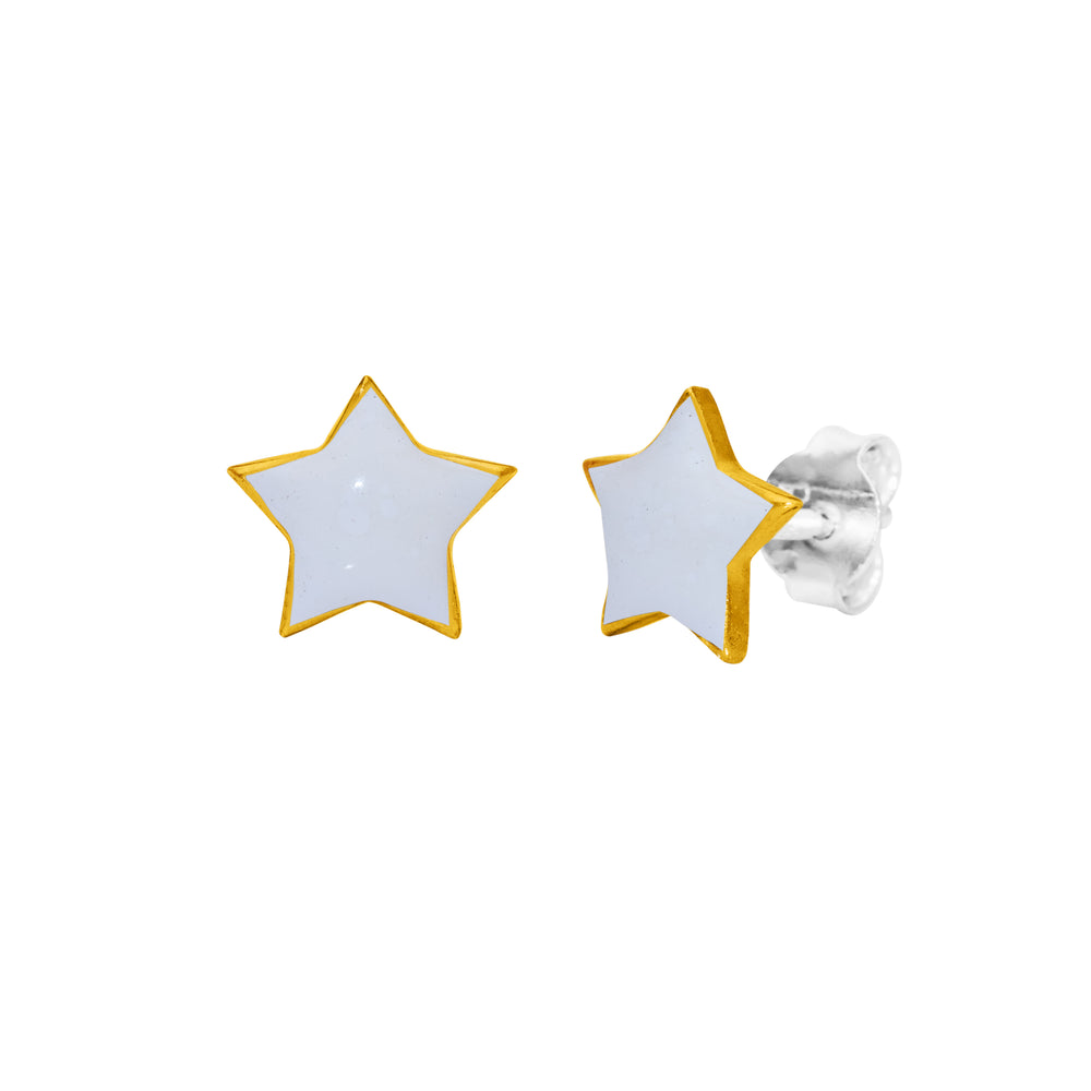 Kids Enamel Star Stud Earrings By Harshita Jewellery