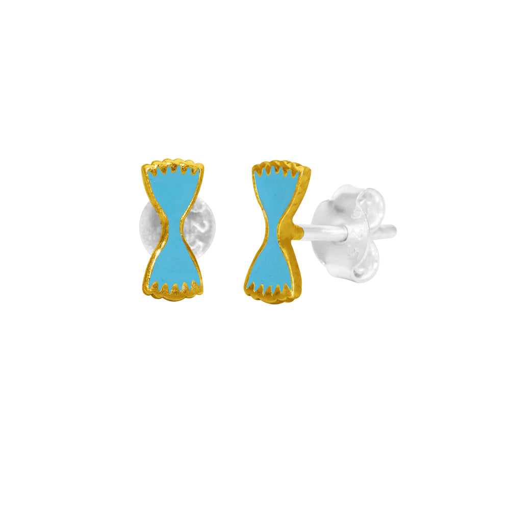 Kids Enamel Tie Stud Earrings By Harshita Jewellery