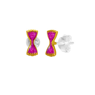 Kids Enamel Tie Stud Earrings By Harshita Jewellery