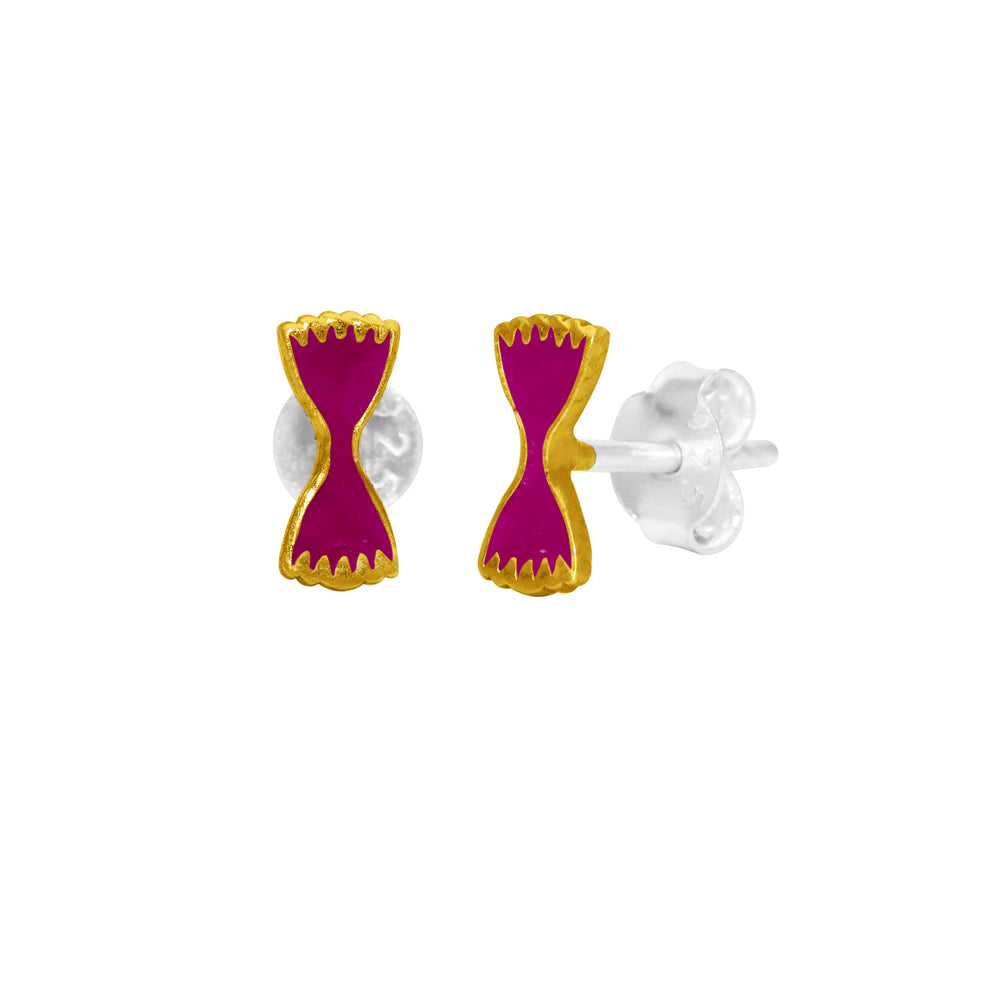 Kids Enamel Tie Stud Earrings By Harshita Jewellery