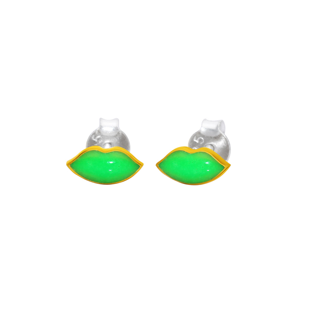 Kids Enamel Lips Stud Earrings By Harshita Jewellery