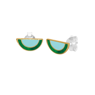 Kids Enamel Half Circle Stud Earrings By Harshita Jewellery