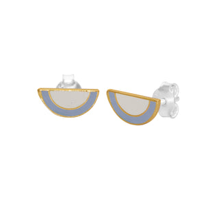 Kids Enamel Half Circle Stud Earrings By Harshita Jewellery