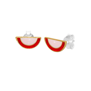Kids Enamel Half Circle Stud Earrings By Harshita Jewellery
