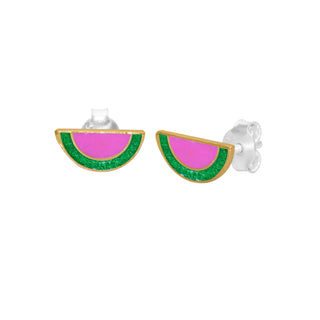 Kids Enamel Half Circle Stud Earrings By Harshita Jewellery