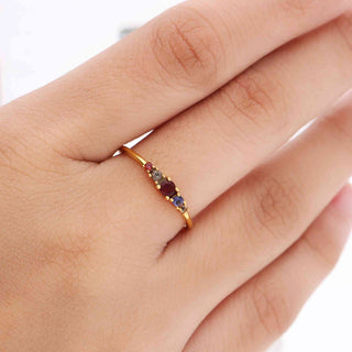 MULTI STONE RING, ROUND SHAPE GEMSTONE, 925 STERLING SILVER, DECORATED WITH DEDICATED WOMEN JEWELRY