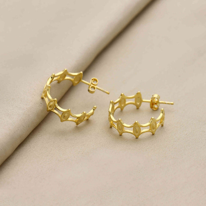 PLATED WITH 2 MICRON 18 KT GOLD EARRING BEST FOR WOMEN'S AND GIRLS