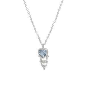 Blue Topaz Necklace 925 Sterling Silver by Harshita Jewellery