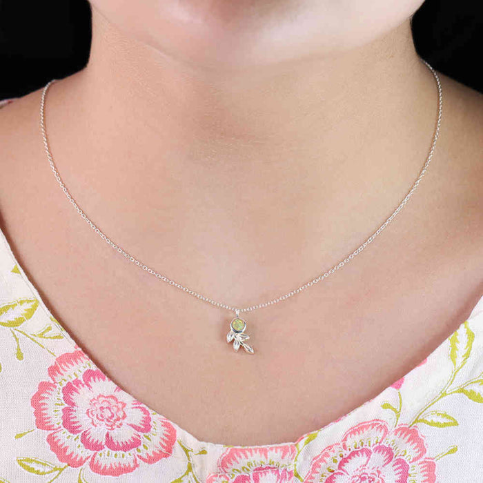 Blue Topaz Necklace 925 Sterling Silver by Harshita Jewellery