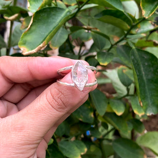 Natural Raw Herkimer Ring, 925 Solid Sterling Silver Czech Republic Raw Gemstone Handmade Jewelry Ring Gift For Her