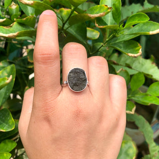 Moldavite Ring,925 Solid Sterling Silver Ring, Raw Stone Moldavite, Genuine Czech Republic Moldavite Gemstone Ring, Gift For Mom