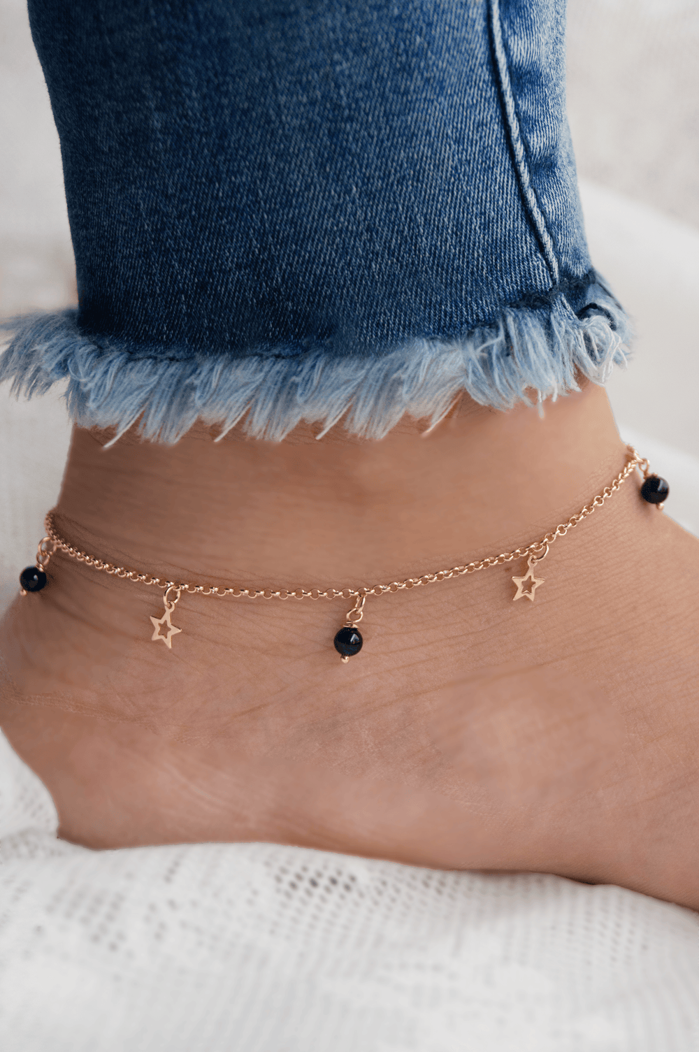 Star Charm Anklet By Harshita Jewellery