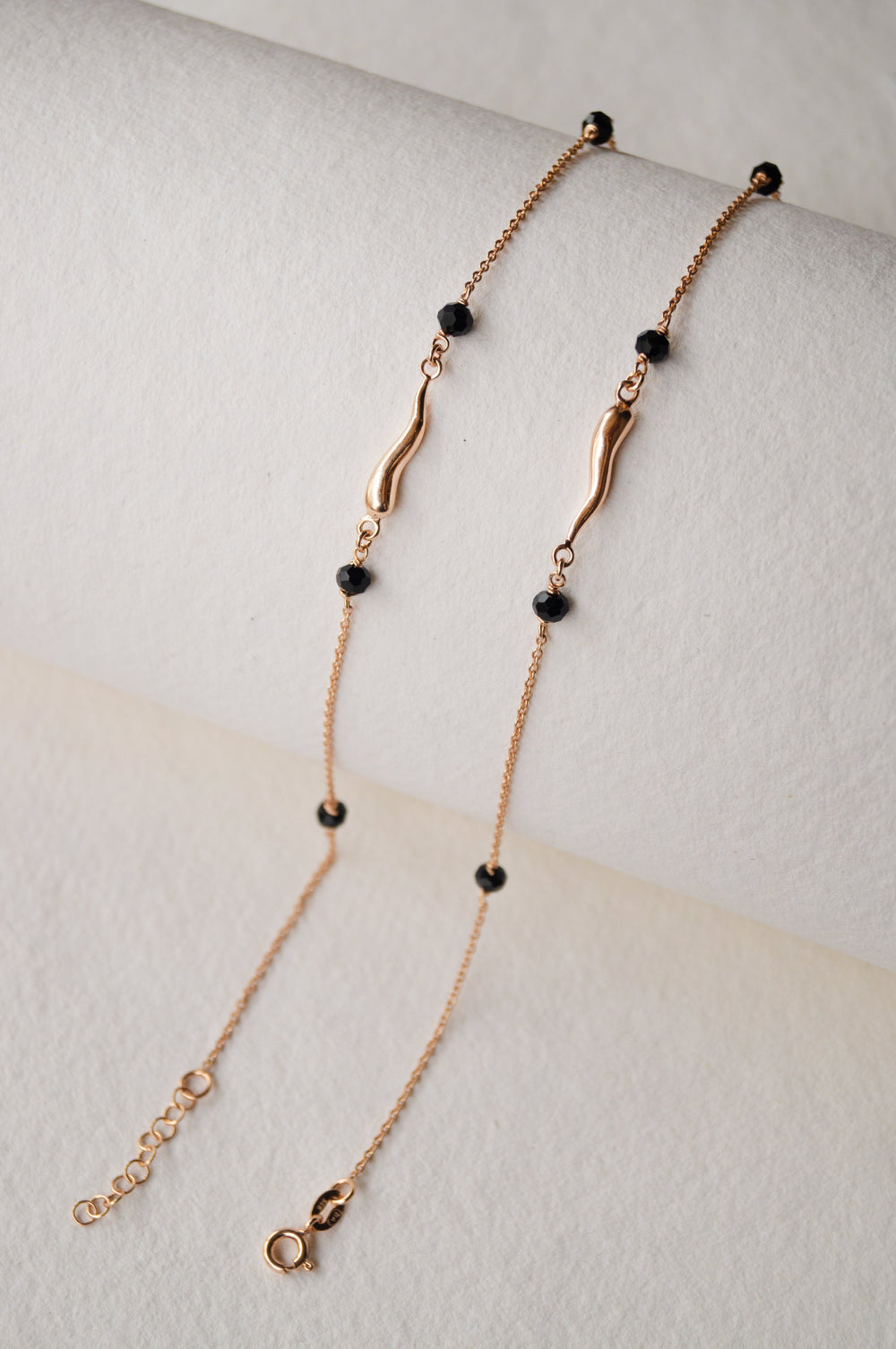 Wave Rose Gold Plated Anklet By Harshita Jewellery