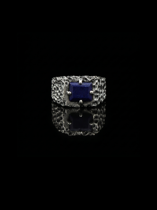 Lapis Lazuli Ring for Men | 925 Sterling Silver Lapis Ring |Vintage Gemstone Jewelry | Harshita Jewellery