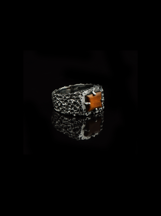 Tiger Eye Ring for Men | 925 Sterling Silver Tiger Eye Ring | Vintage Gemstone Jewelry | Harshita Jewellery