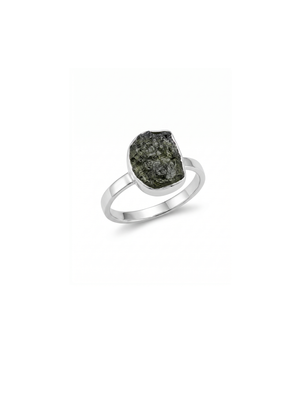 Moldavite Ring,925 Solid Sterling Silver Ring, Raw Stone Moldavite, Genuine Czech Republic Moldavite Gemstone Ring, Gift For Mom