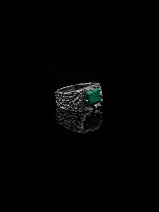 Malachite Forge Ring – 925 Sterling Silver