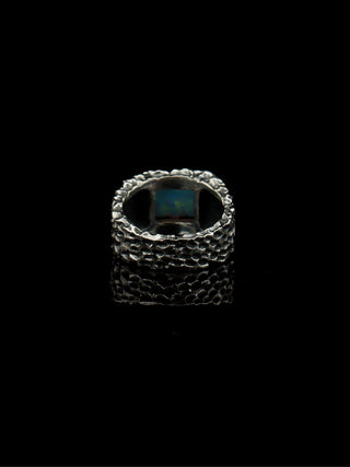 Ethiopian Opal Forge Ring – 925 Sterling Silver