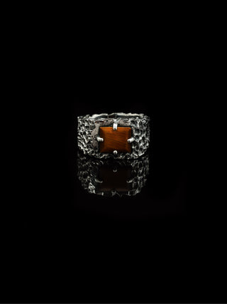 Tiger Eye Ring for Men | 925 Sterling Silver Tiger Eye Ring 
