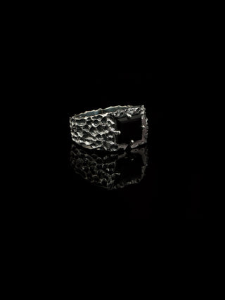 Black Onyx Ring for Men | 925 Sterling Silver Onyx Ring | Handmade Statement Ring |