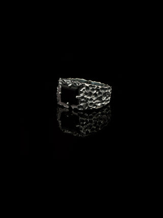 Black Onyx Ring for Men | 925 Sterling Silver Onyx Ring | Handmade Statement Ring  | Gothic Jewelry | Harshita Jewellery