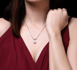 Minimal Pearl Necklace By Harshita Jewellery