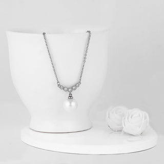Minimal Pearl Necklace By Harshita Jewellery