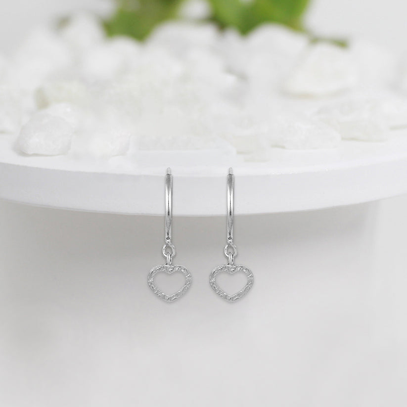Small Heart Drop Earrings By Harshita Jewellery