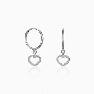 Small Heart Drop Earrings By Harshita Jewellery