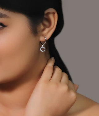 Small Heart Drop Earrings By Harshita Jewellery