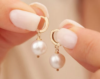 Fresh Water Pearl Earrings 925 Sterling Silver jewelry