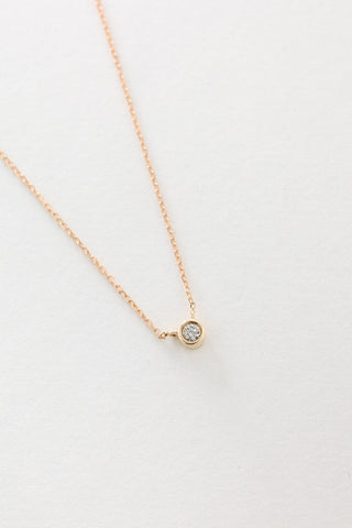 Tiny Beautiful Round Diamond Necklace By Harshita Jewellery