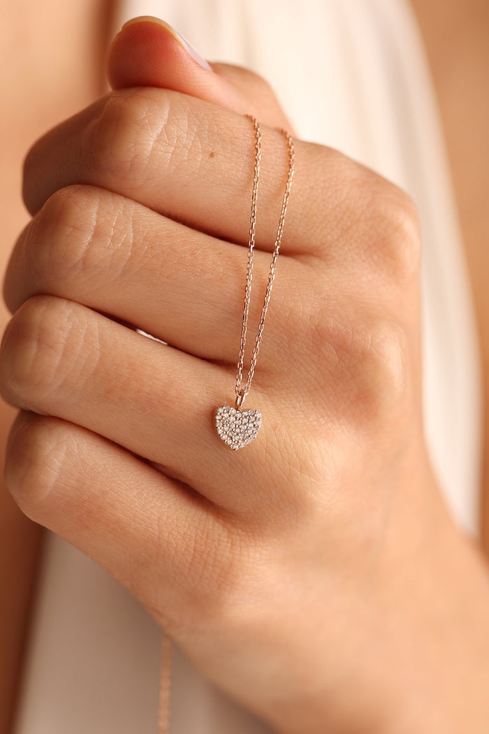 Heart Diamond Necklace  By Harshita Jewellery