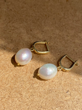 Fresh Water Pearl Earrings 925 Sterling Silver jewelry