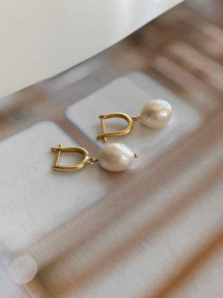 Fresh Water Pearl Earrings 925 Sterling Silver jewelry