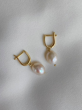 Fresh Water Pearl Earrings 925 Sterling Silver jewelry