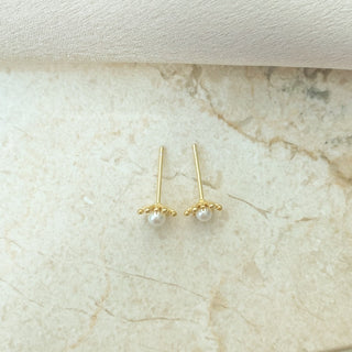 Freshwater Pearl Stud Earrings | Genuine Pearl Earrings | Minimalist Earrings | Everyday Jewelry
