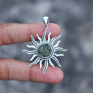 Genuine Moldavite Rough Pendant 100% Natural With Certified Gemstone From Czech Republic