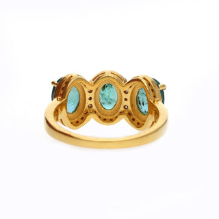 Victorian Emerald & Polki Diamond Wedding Ring For Women By Harshita Jewellery