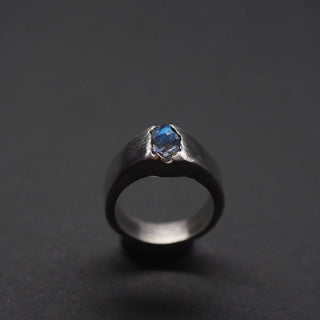 Rough Labradorite Men's Ring By Harshita Jewellery
