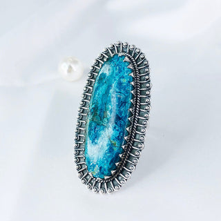 Sea Sediment Jasper Gemstone Ring By Harshita Jewellery