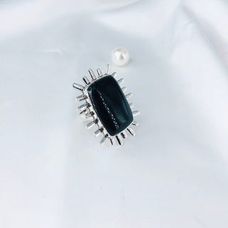 Natural Black Onyx Ring By Harshita Jewellery