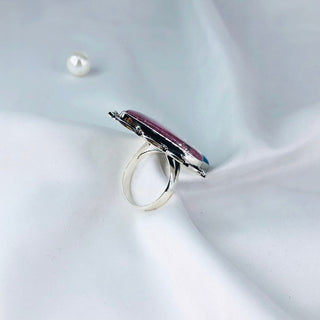 Rhodonite & Kyanite Ring By Harshita Jewellery